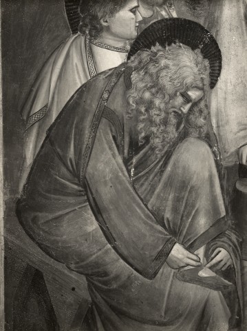 Alinari, Fratelli — Padova, Scrovegni. Giotto: Lavanda dei piedi (partic.) — particolare